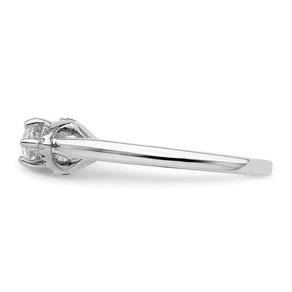 14K Weißgold 0,05 ct. Labordiamant VS/SI+ G+ 1 ct. Mittelstein East-West-Marquise Semi-Mount Verlobungsring