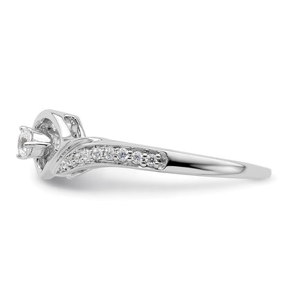 First Promise 14K Weißgold 0,2 ct. Laborgezüchteter Diamant VS/SI+ G+ Komplett Petite Verlobungsring