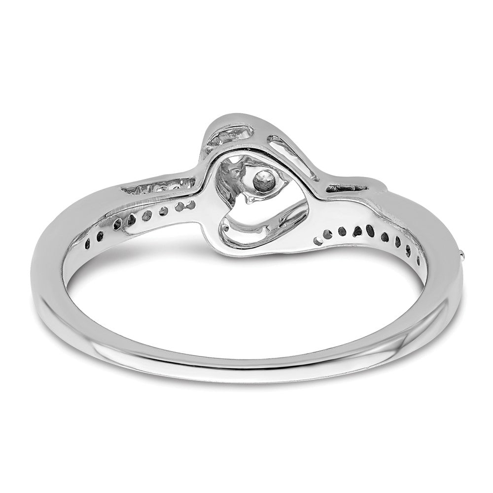 First Promise 14K Weißgold 0,2 ct. Laborgezüchteter Diamant VS/SI+ G+ Komplett Petite Verlobungsring