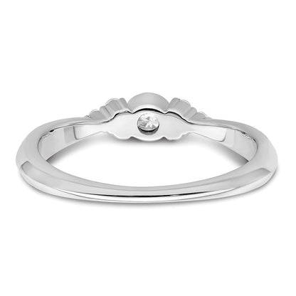 14K Weißgold Verlobungsring „First Promise“ mit rundem Diamanten in Zargenfassung, im Labor gezüchtet, VS/SI+ G+