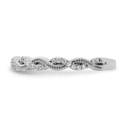 14K Weißgold Ehering mit 0,17 ct. laborgezüchteten Diamanten VS/SI+ G+