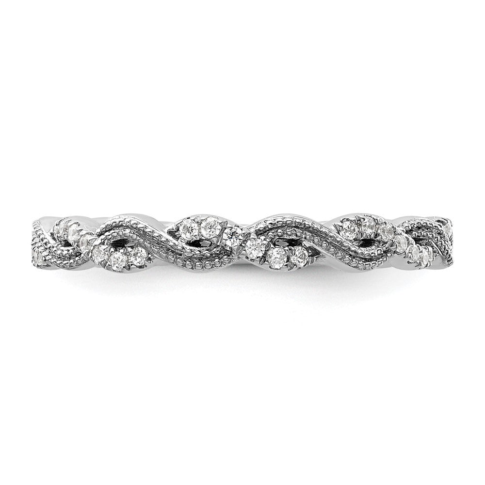 14K Weißgold Ehering mit 0,17 ct. laborgezüchteten Diamanten VS/SI+ G+