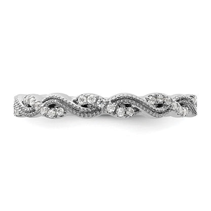 14K Weißgold Ehering mit 0,17 ct. laborgezüchteten Diamanten VS/SI+ G+
