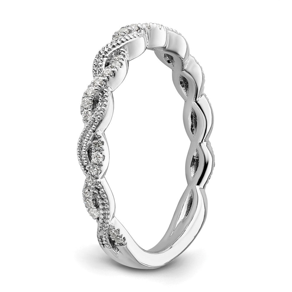 14K Weißgold Ehering mit 0,17 ct. laborgezüchteten Diamanten VS/SI+ G+