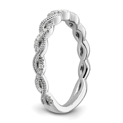 14K Weißgold Ehering mit 0,17 ct. laborgezüchteten Diamanten VS/SI+ G+