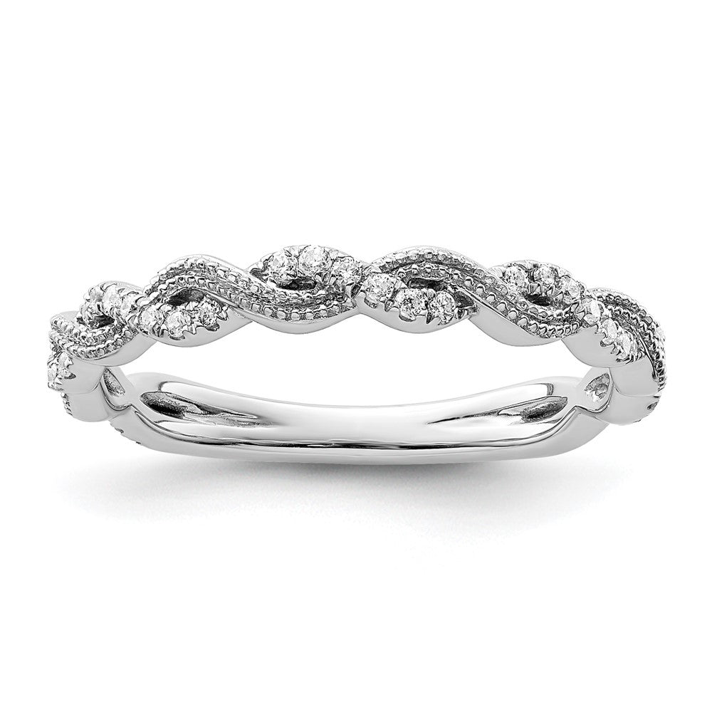 14K Weißgold Ehering mit 0,17 ct. laborgezüchteten Diamanten VS/SI+ G+
