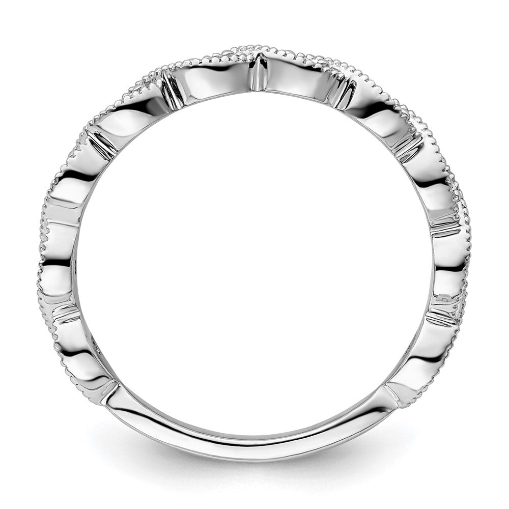 14K Weißgold Ehering mit 0,17 ct. Diamant aus Laborzucht VS/SI+ G+