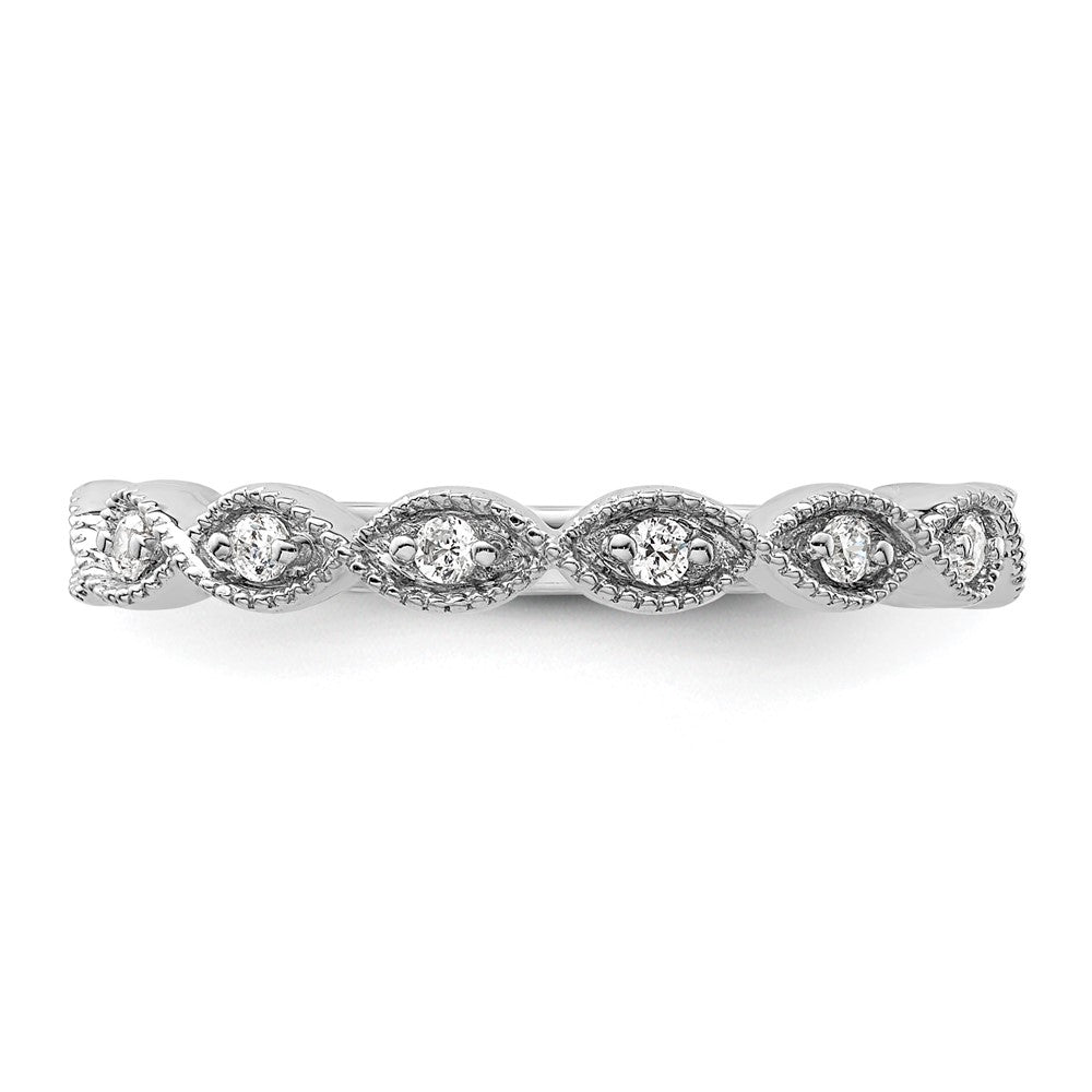 14K Weißgold Ehering mit 0,17 ct. Diamant aus Laborzucht VS/SI+ G+