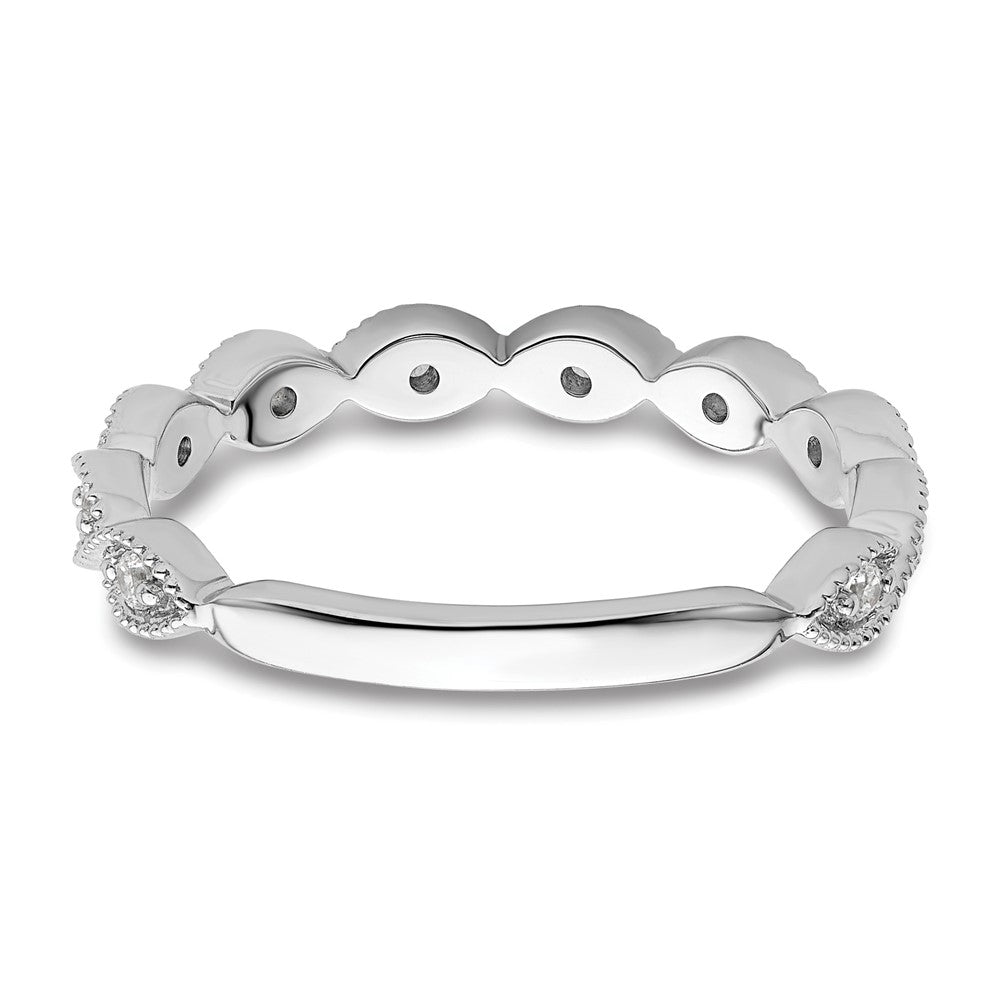 14K Weißgold Ehering mit 0,17 ct. Diamant aus Laborzucht VS/SI+ G+