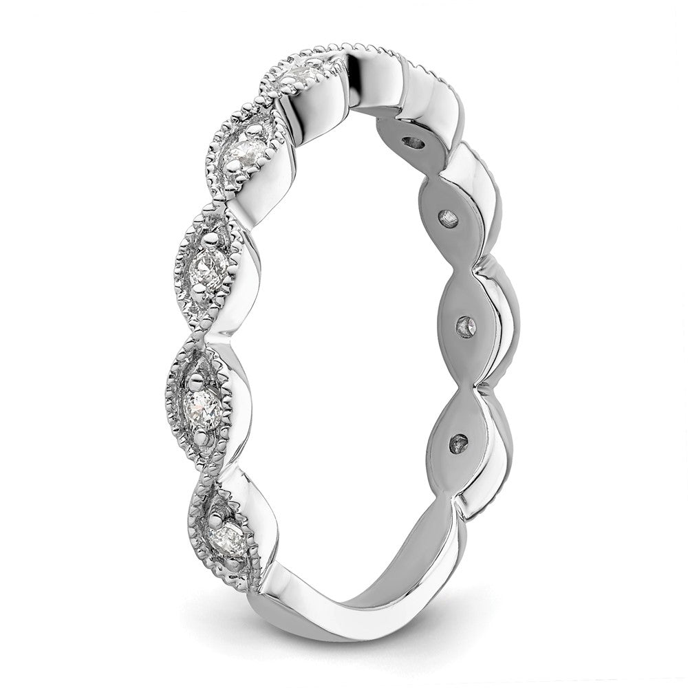 14K Weißgold Ehering mit 0,17 ct. Diamant aus Laborzucht VS/SI+ G+