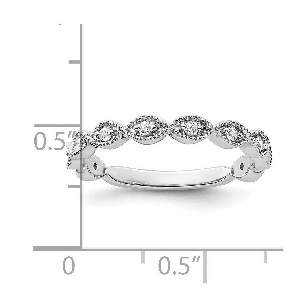 14K Weißgold Ehering mit 0,17 ct. Diamant aus Laborzucht VS/SI+ G+