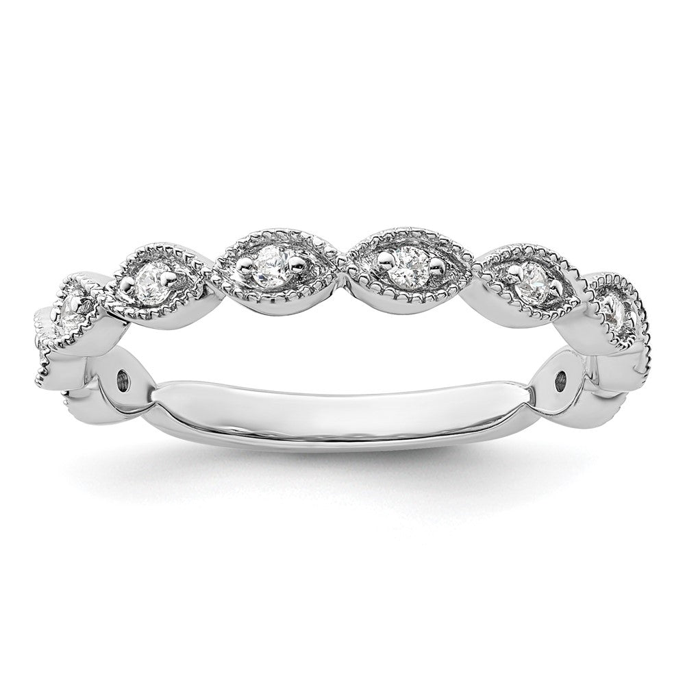 14K Weißgold Ehering mit 0,17 ct. Diamant aus Laborzucht VS/SI+ G+