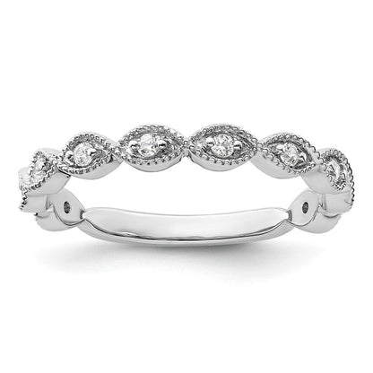 14K Weißgold Ehering mit 0,17 ct. Diamant aus Laborzucht VS/SI+ G+