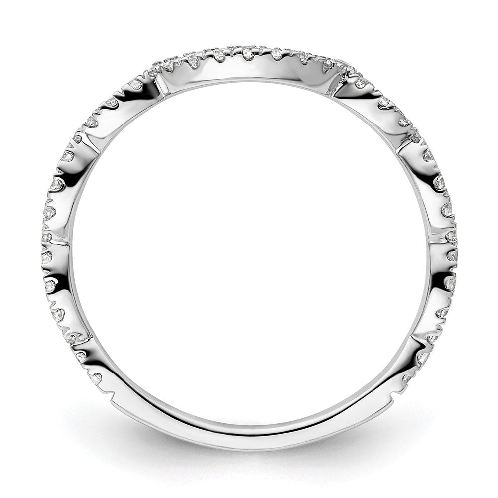 14K Weißgold Ehering mit 0,33 ct. im Labor gezüchteten Diamanten, VS/SI+ G+
