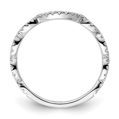 14K Weißgold Ehering mit 0,33 ct. im Labor gezüchteten Diamanten, VS/SI+ G+