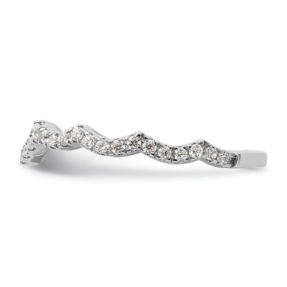 14K Weißgold Ehering mit 0,33 ct. im Labor gezüchteten Diamanten, VS/SI+ G+