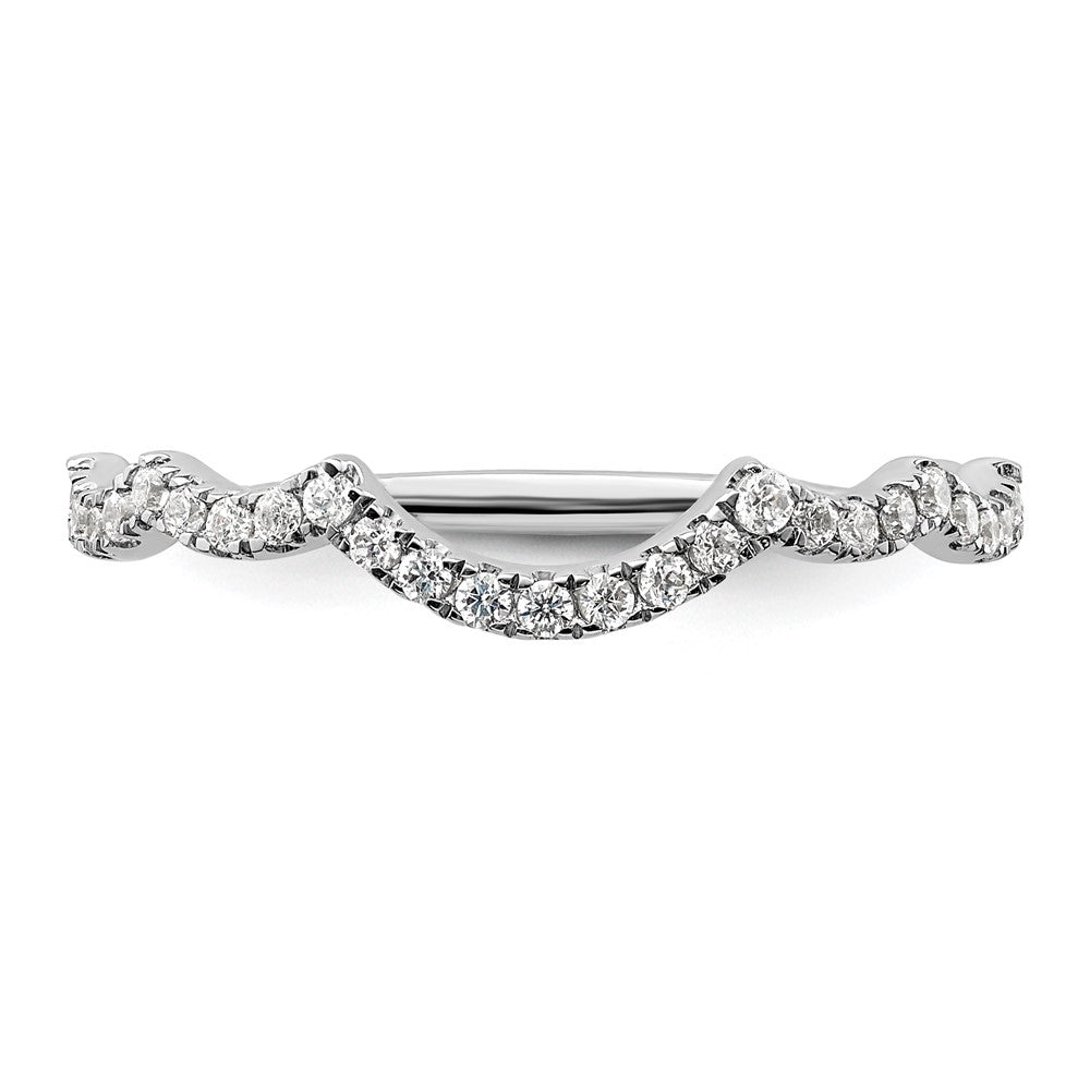 14K Weißgold Ehering mit 0,33 ct. im Labor gezüchteten Diamanten, VS/SI+ G+
