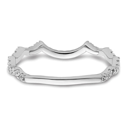 14K Weißgold Ehering mit 0,33 ct. im Labor gezüchteten Diamanten, VS/SI+ G+