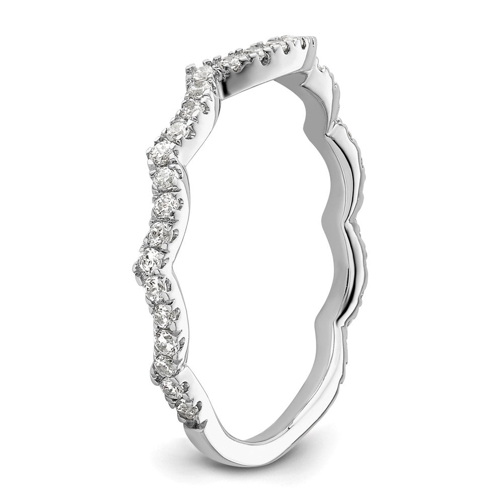 14K Weißgold Ehering mit 0,33 ct. im Labor gezüchteten Diamanten, VS/SI+ G+