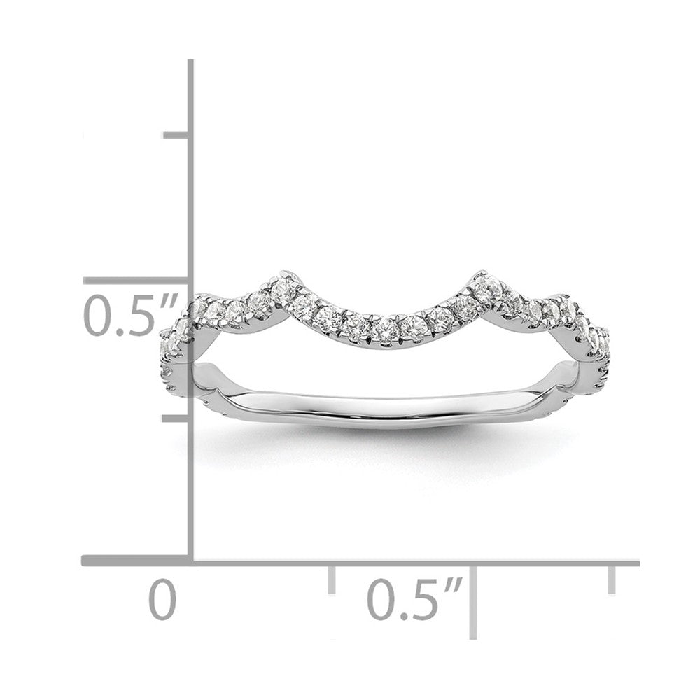 14K Weißgold Ehering mit 0,33 ct. im Labor gezüchteten Diamanten, VS/SI+ G+