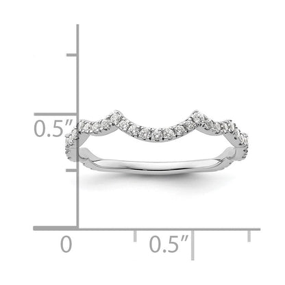 14K Weißgold Ehering mit 0,33 ct. im Labor gezüchteten Diamanten, VS/SI+ G+