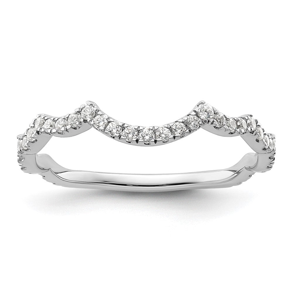 14K Weißgold Ehering mit 0,33 ct. im Labor gezüchteten Diamanten, VS/SI+ G+