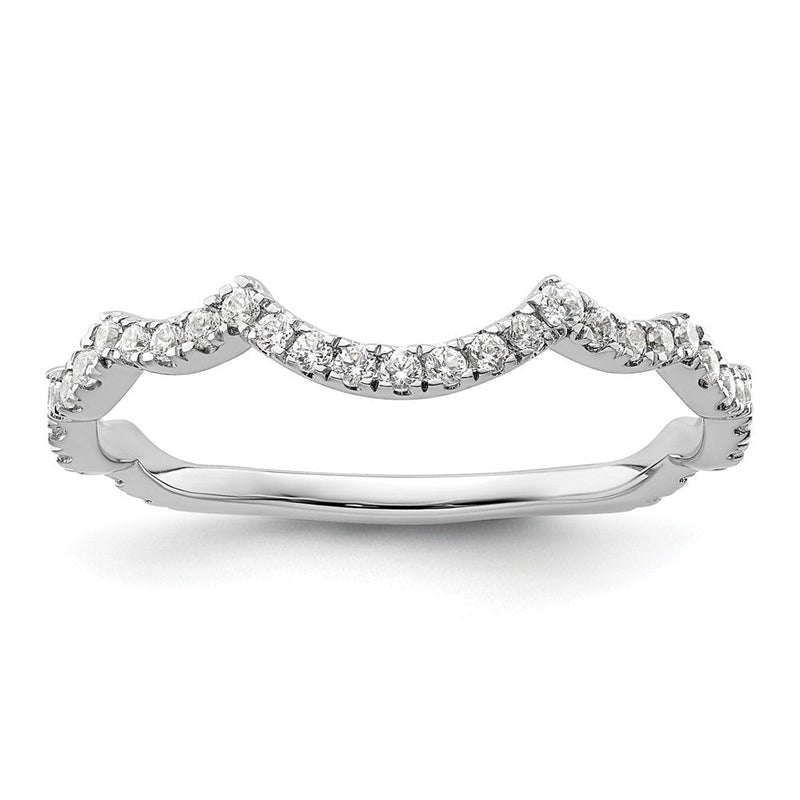 14K Weißgold Ehering mit 0,33 ct. im Labor gezüchteten Diamanten, VS/SI+ G+