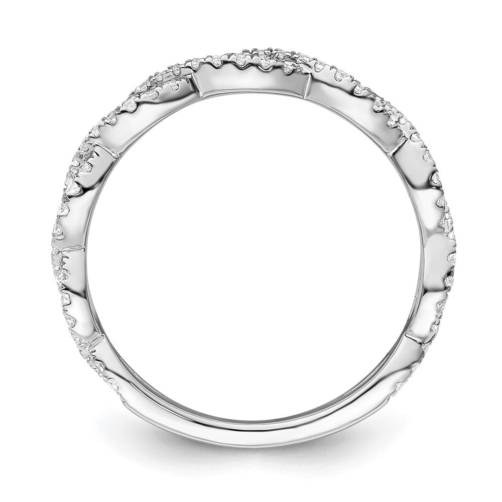 14K Weißgold Ehering mit 0,375 ct. im Labor gezüchteten Diamanten VS/SI+ G+