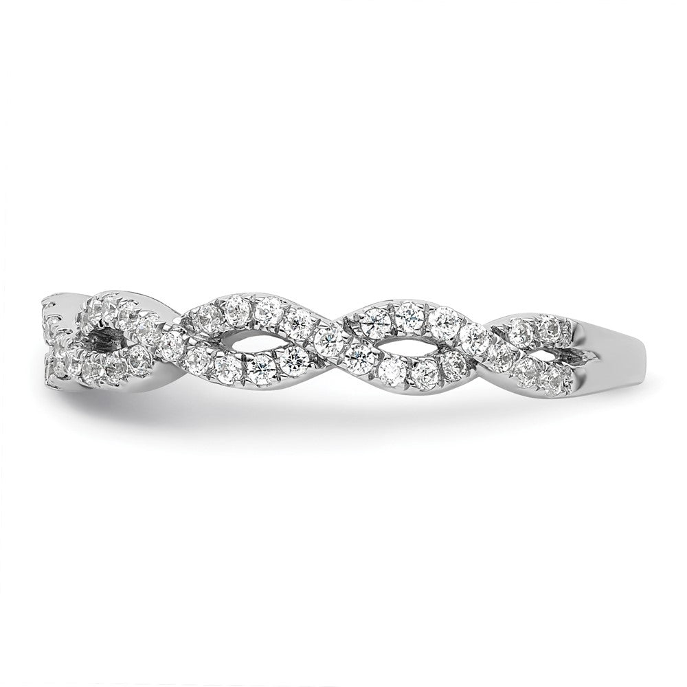 14K Weißgold Ehering mit 0,375 ct. im Labor gezüchteten Diamanten VS/SI+ G+