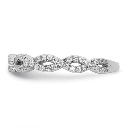 14K Weißgold Ehering mit 0,375 ct. im Labor gezüchteten Diamanten VS/SI+ G+