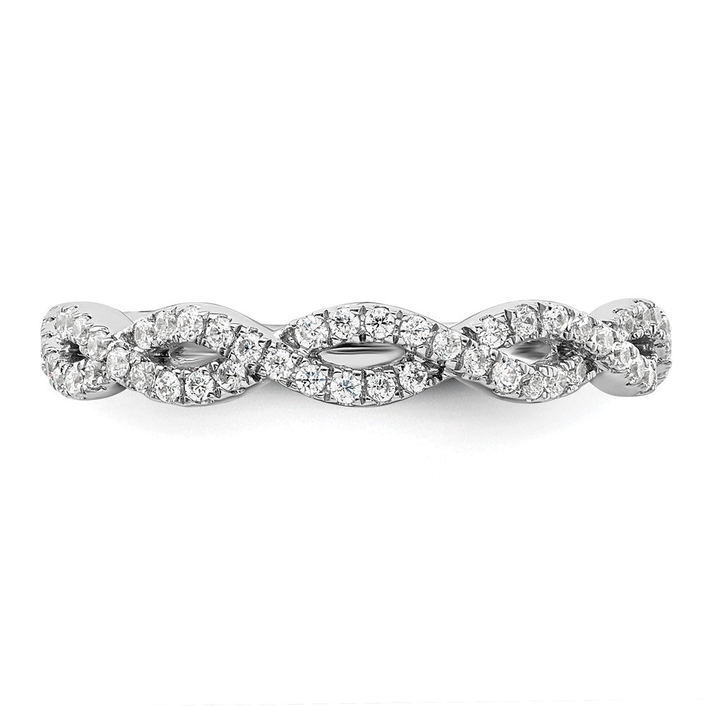 14K Weißgold Ehering mit 0,375 ct. im Labor gezüchteten Diamanten VS/SI+ G+