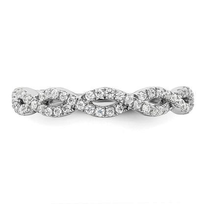 14K Weißgold Ehering mit 0,375 ct. im Labor gezüchteten Diamanten VS/SI+ G+