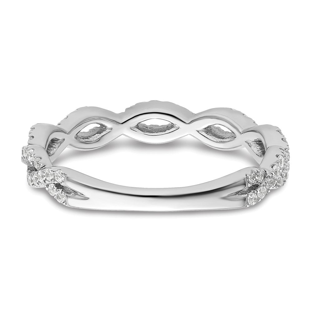 14K Weißgold Ehering mit 0,375 ct. im Labor gezüchteten Diamanten VS/SI+ G+