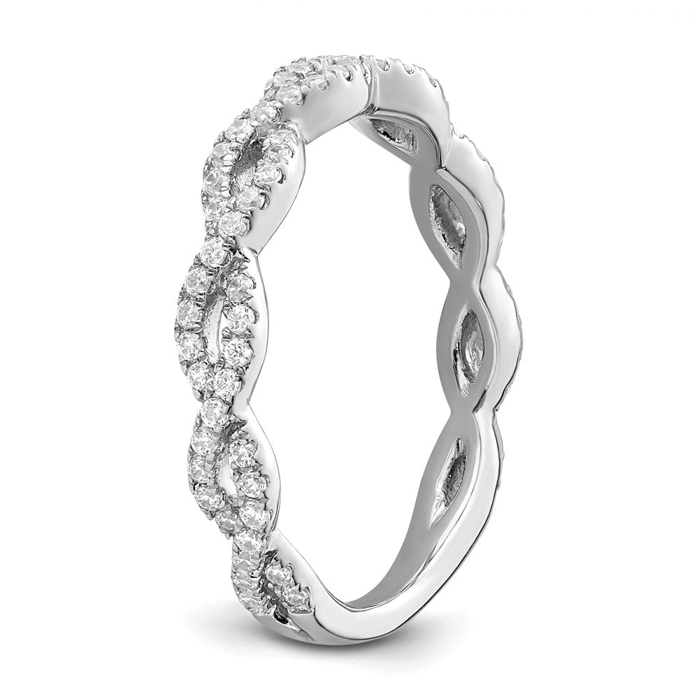 14K Weißgold Ehering mit 0,375 ct. im Labor gezüchteten Diamanten VS/SI+ G+