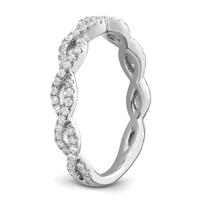 14K Weißgold Ehering mit 0,375 ct. im Labor gezüchteten Diamanten VS/SI+ G+