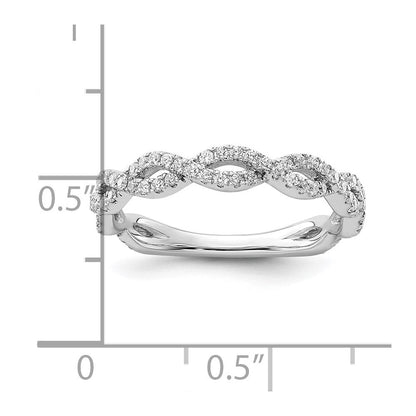 14K Weißgold Ehering mit 0,375 ct. im Labor gezüchteten Diamanten VS/SI+ G+
