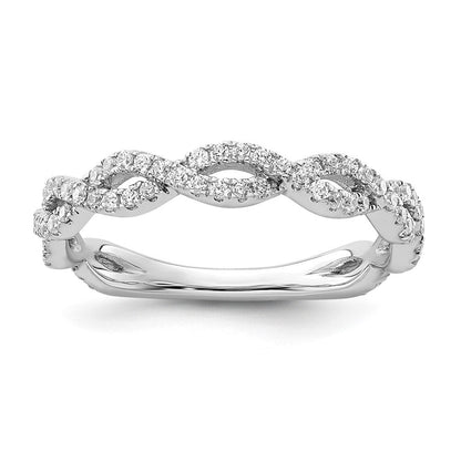 14K Weißgold Ehering mit 0,375 ct. im Labor gezüchteten Diamanten VS/SI+ G+
