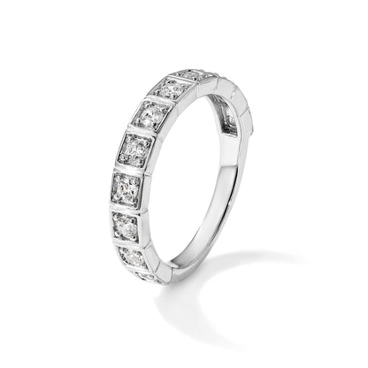 14K Weißgold Fashion-Ring mit 0,5 ct. im Labor gezüchteten Diamanten VS/SI+ G+