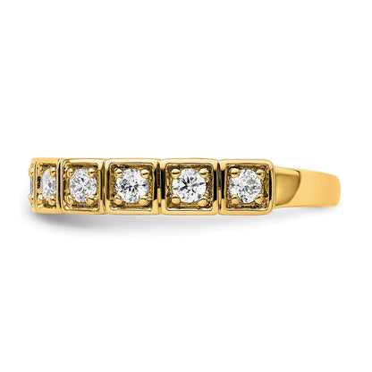 14K Gelbgold Ehering mit 0,5 ct. im Labor gezüchteten Diamanten VS/SI+ G+