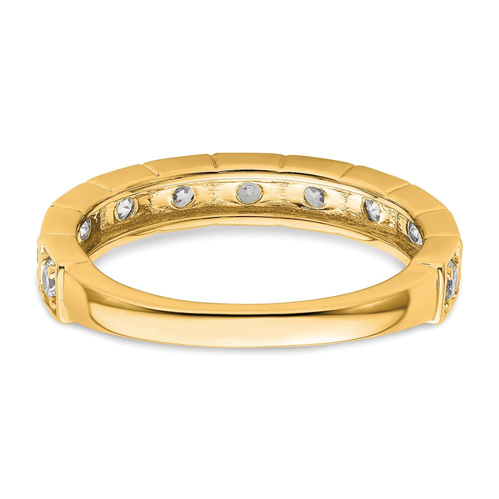 14K Gelbgold Ehering mit 0,5 ct. im Labor gezüchteten Diamanten VS/SI+ G+