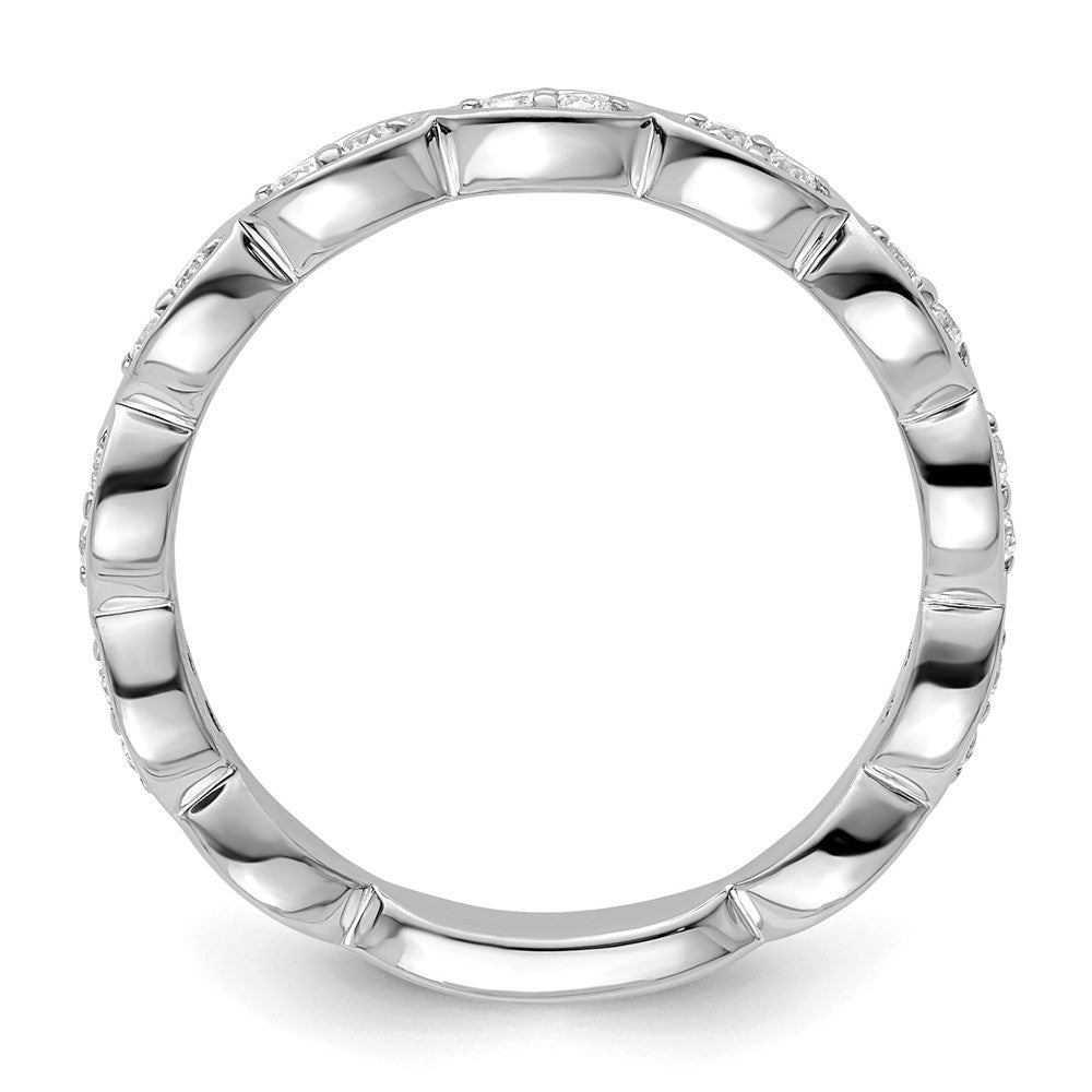 14K Weißgold Fashion-Ring mit 0,25 ct. im Labor gezüchteten Diamanten VS/SI+ G+
