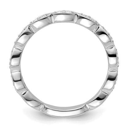 14K Weißgold Fashion-Ring mit 0,25 ct. im Labor gezüchteten Diamanten VS/SI+ G+