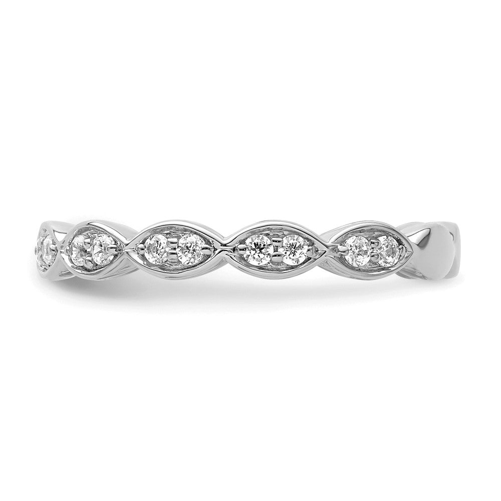 14K Weißgold Fashion-Ring mit 0,25 ct. im Labor gezüchteten Diamanten VS/SI+ G+