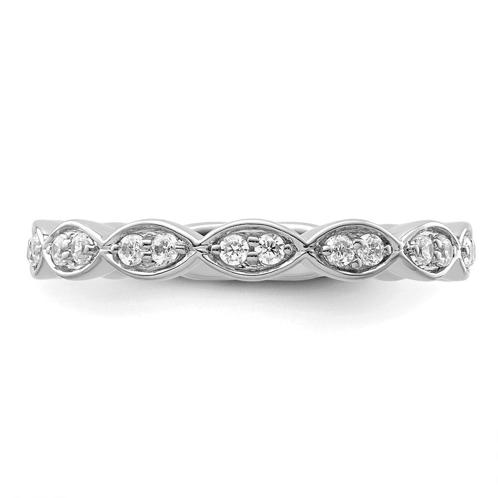 14K Weißgold Fashion-Ring mit 0,25 ct. im Labor gezüchteten Diamanten VS/SI+ G+