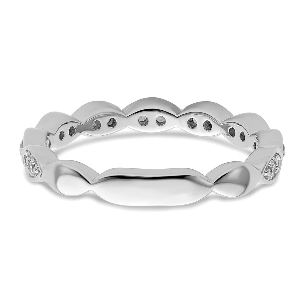 14K Weißgold Fashion-Ring mit 0,25 ct. im Labor gezüchteten Diamanten VS/SI+ G+