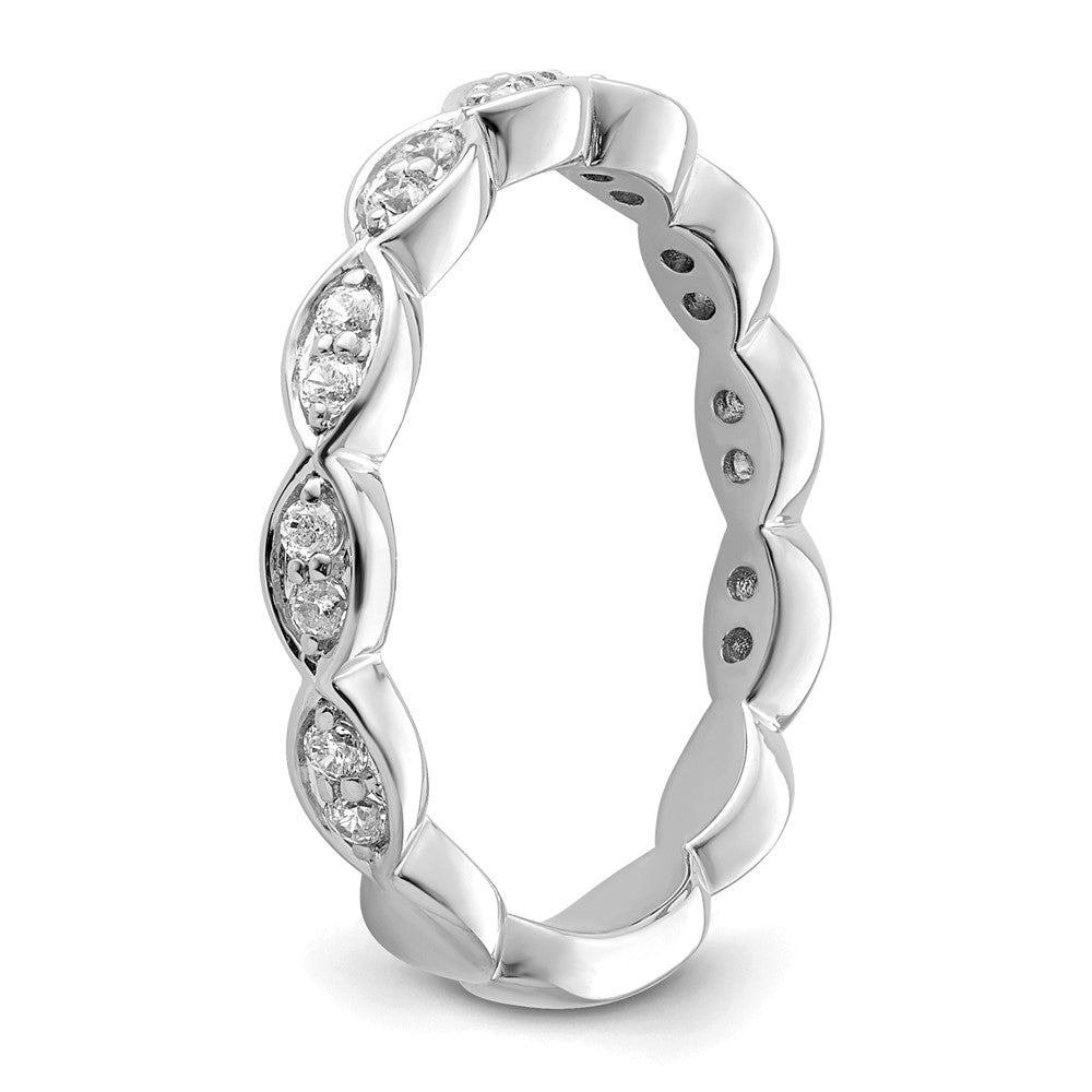 14K Weißgold Fashion-Ring mit 0,25 ct. im Labor gezüchteten Diamanten VS/SI+ G+