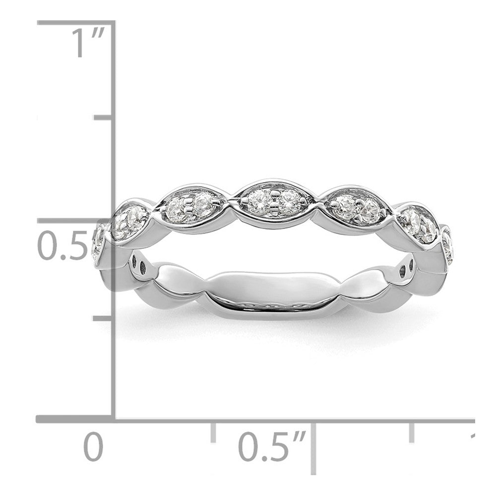 14K Weißgold Fashion-Ring mit 0,25 ct. im Labor gezüchteten Diamanten VS/SI+ G+