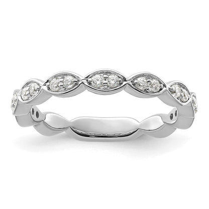 14K Weißgold Fashion-Ring mit 0,25 ct. im Labor gezüchteten Diamanten VS/SI+ G+