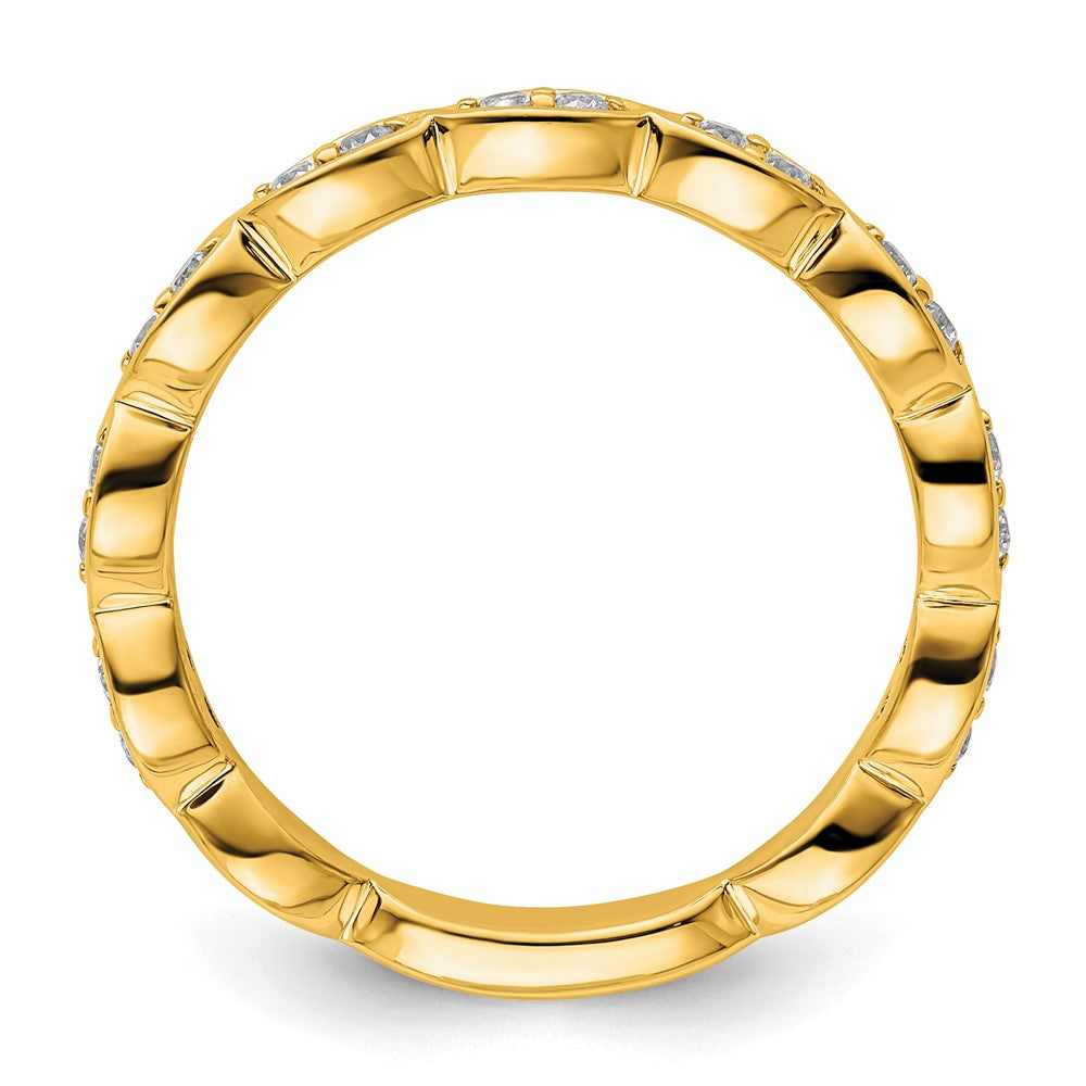 14K Gelbgold Fashion-Ring mit 0,25 ct. Labor-gezüchteten Diamanten VS/SI+ G+