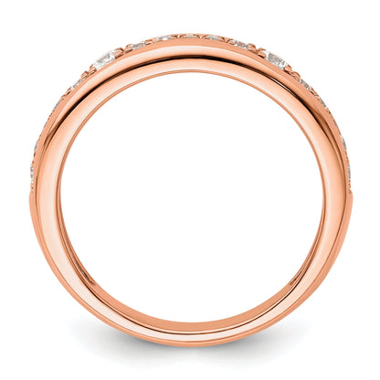 14K Roségold 0,375 ct. Laborgezüchteter Diamant VS/SI+ G+ Fashion-Ring